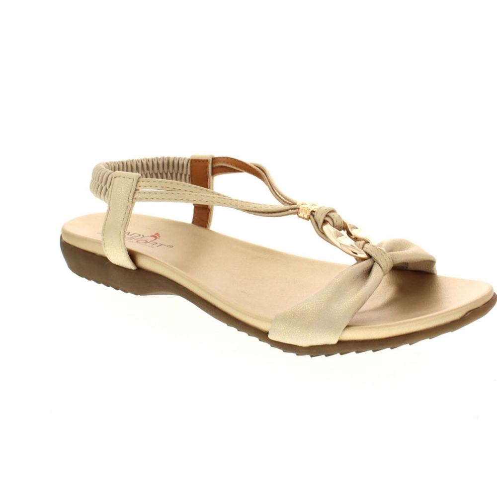 Lady Comfort Gold Sandals In Size 7.5